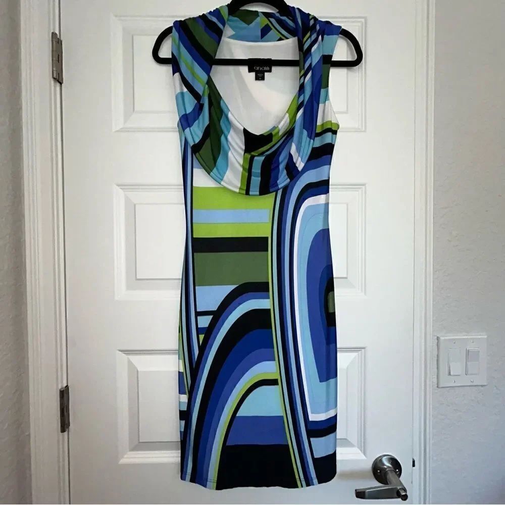 Analili Cowlneck Sleeveless Bodycon Dress